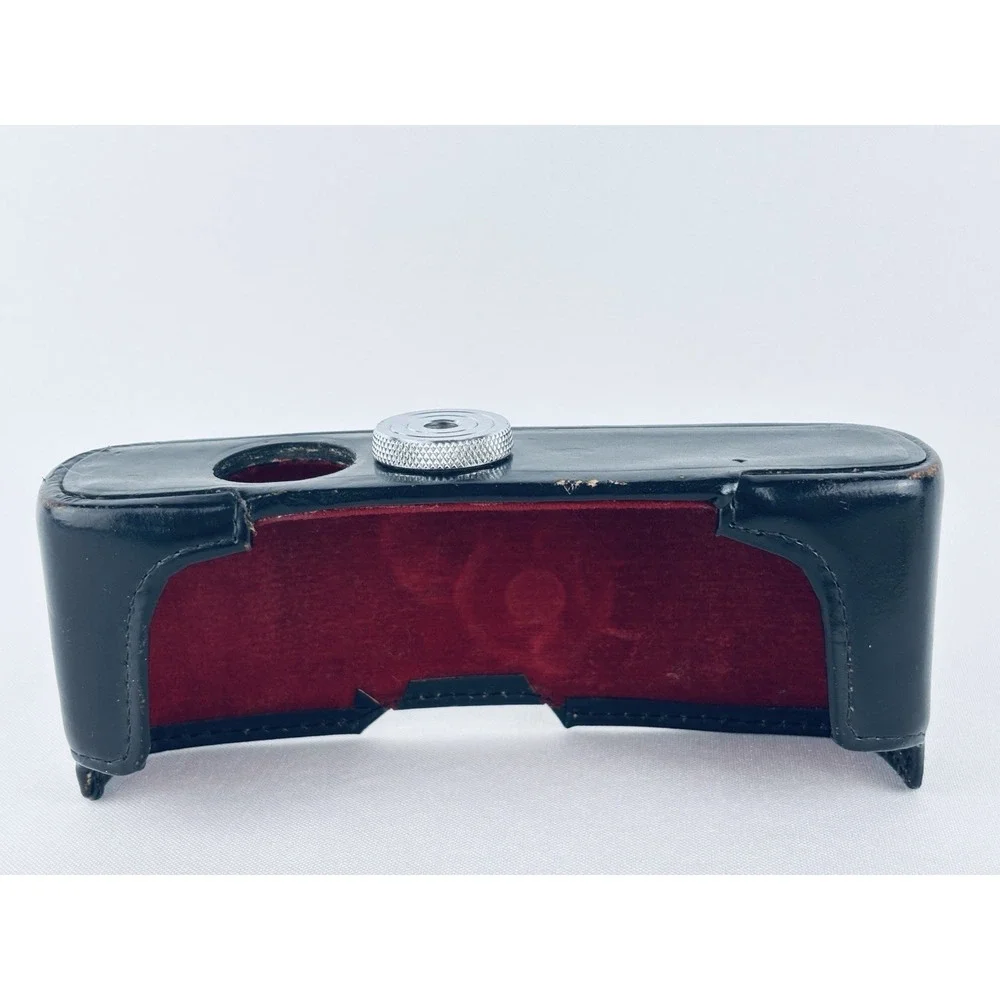 Genuine Leather Half Case 35mm Film Camera - Made In Japan Vintage Red Interior